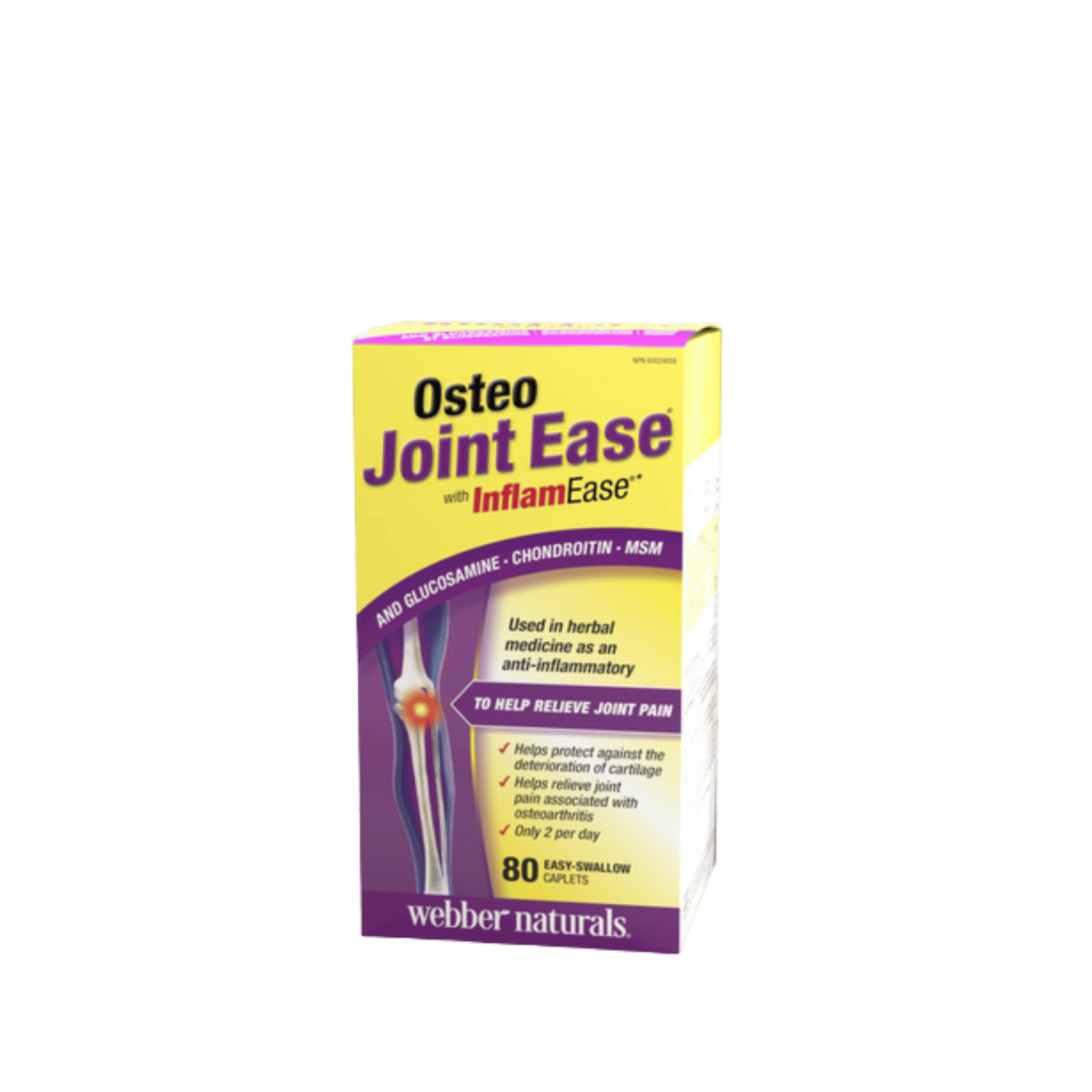 Webber Naturals Osteo Joint Ease With InflamEase (80 Caplets)